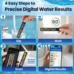 DROPLYTIX 20-in-1 Drinking Water Test Kit with App, Digital Water Tester for Drinking Water, Home Water Test Kit, Well Water Testing Kit, Water Test Strips for Lead, Hardness, Chlorine, Nitrate & more