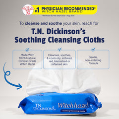 T.N. Dickinson's Witch Hazel New Soothing Multi-Use Cleansing Cloth, 25 Count