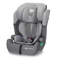 Kinderkraft Car Seat Comfort UP, I-Size Booster Child Seat, with 5 Point Harness, Adjustable Headrest, for Toddlers, Infant, Group 1/2/3, 9-36 Kg, Up to 12 Years, Gray