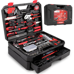 DEWINNER 325pcs Hand Tool Kits for Home, Household Tool Box with Tools Included, Portable Hand Tool Sets for Home Repair and Maintenance