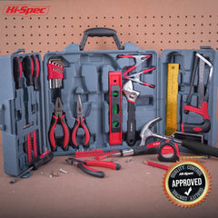 Hi-Spec 71pc Home & Office DIY Tool Kit Set. Complete Household Tool Box with Essential Hand Tools Included for Basic General Repairs & Maintenance