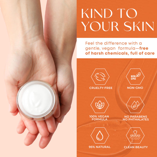 Skin 2.0 Vitamin C & Collagen Face Moisturizer - Anti-Aging, Skin Tightening - Brightening, Clean Beauty, Cruelty-Free, Korean Skincare For All Skin Types - 1.69 Fl Oz