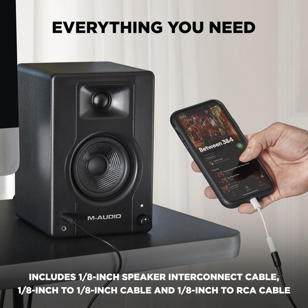 M-AUDIO BX3 Pair 3.5-inch Studio Monitors, HD PC Speakers for Recording and Multimedia with Music Production Software