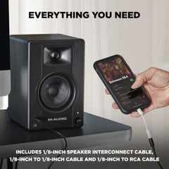 M-AUDIO BX3 Pair 3.5-inch Studio Monitors, HD PC Speakers for Recording and Multimedia with Music Production Software