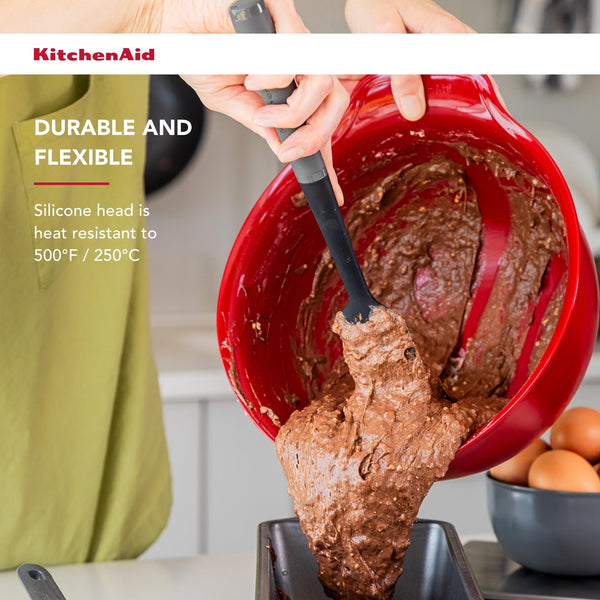 KitchenAid Soft Grip Scraper Spatula - Charcoal Grey
