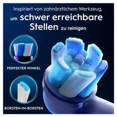 Oral-B iO Ultimative Reinigung, Original Aufsteckbürsten für elektrische Oral-B iO Zahnbürsten, 'Borsten-in-Borsten' Bündel, Weiß, 4 Stück
