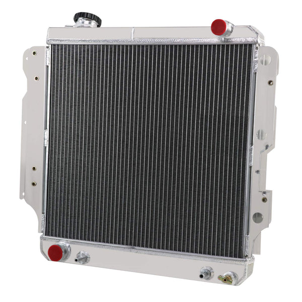 Cubauto 3 Row Aluminum Radiator Compatible For 87-06 Jeep Wrangler YJ/TJ 2.4L 2.5L 4.2L 4.0L 3 Core Radiators