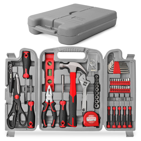 Hi-Spec 54pc Home & Office DIY Tool Kit Set. Complete Household Tool Box with Essential Hand Tools Included for Basic Repairs, Maintenance & Home Improvement Projects