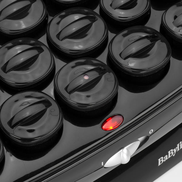 BaByliss Thermo-Ceramic Heated Hair Rollers, Long Lasting Curls, 20 Hair Rollers with Pins, All Hair Types, Anti-Frizz, Black, 3035U