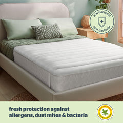 Silentnight Anti-Allergy King Mattress Topper - Thick Deep Mattress Pad Protecting Against Allergies and Dust Mites - Hypoallergenic and Machine Washable - King Bed, White