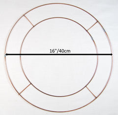 Pack of 4-16"/40cm Flat Metal Florist Wreath Frames/Rings