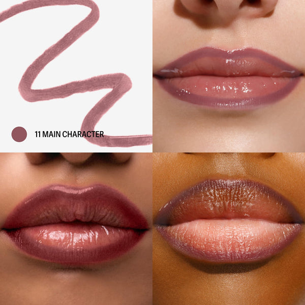 Sacheu Lip Liner STAY-N Peel Off Lip Stain — Long Lasting Waterproof Lip Tint with Hyaluronic Acid & Vitamin E — Transfer Proof Matte Finish, Vegan & Cruelty-Free (Main Character)