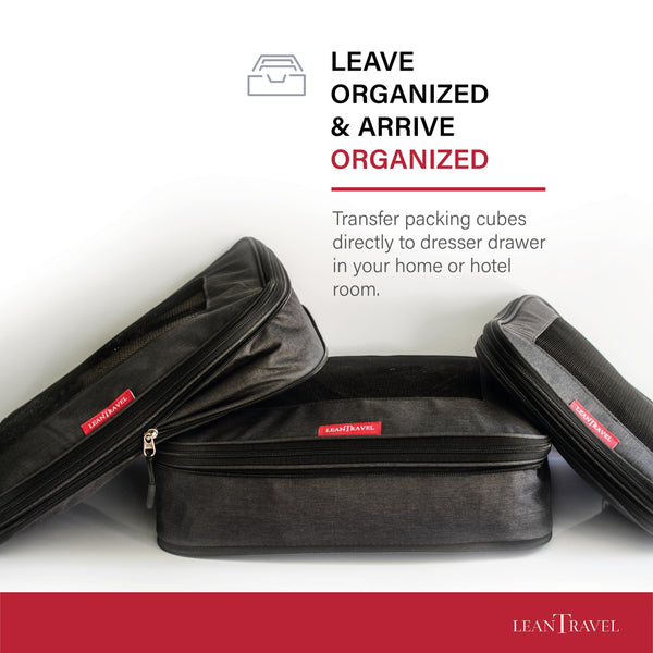 Lean travel packing cubes online