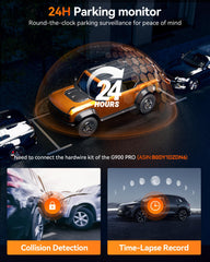 WOLFBOX G900 PRO Mirror Dash Cam with 8MP STARVIS IMX678, 12 inches Rear View Mirror Camera with Front 4K and Rear 2.5K, Included 128GB Card, Voice Control, 5.8GHz WiFi, Loop Recording, G-Sensor & GPS