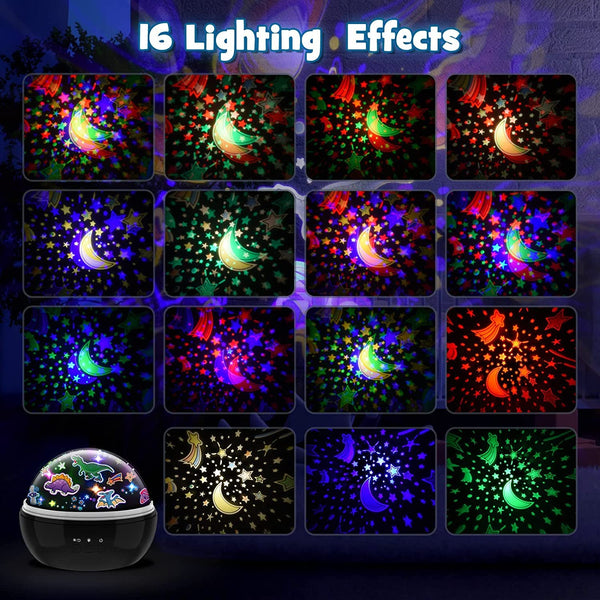 EUCOCO Sensory Toys for Babies, Baby Toy 6 to 12 Months Kids Night Light Projector Sensory Lights New Baby Gifts for 1 2 3 Year Olds Birthday Presents Projector Light 1st Birthday Gifts for Girls Boy