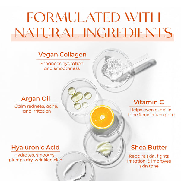 Skin 2.0 Vitamin C & Collagen Face Moisturizer - Anti-Aging, Skin Tightening - Brightening, Clean Beauty, Cruelty-Free, Korean Skincare For All Skin Types - 1.69 Fl Oz