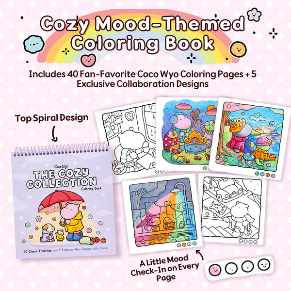 Ohuhu × Coco Wyo Coloring Set 48 Alcohol Markers& Coloring Book Brush& Fine