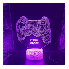 Personalised Gamer Gift 3D Effect Multicolour Led Light | Gamer Birthday, Fathers Day Gift, Christmas Gift