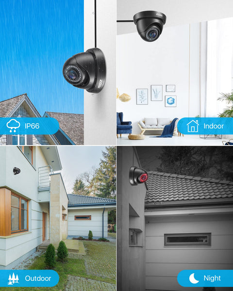 ZOSI 16CH 3K Lite CCTV Camera System Outdoor & AI Human Vehicle Detection