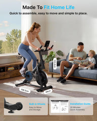 MERACH Magnetic Exercise Bike, Smart Training System, Quiet Comfort Ride