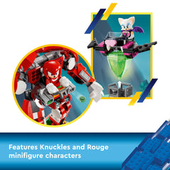 LEGO Sonic the Hedgehog Knuckles’ Guardian Mech, Action Figure Toy for Kids Boys & Girls with Video Game Character Figures Incl. Knuckles and Rouge the Bat, Plus a Master Emerald, Fun Gift Idea 76996