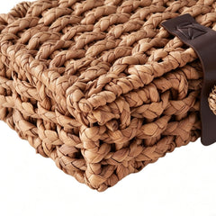 Water Hyacinth Storage Baskets Vintage Water Hyacinth Rectangular