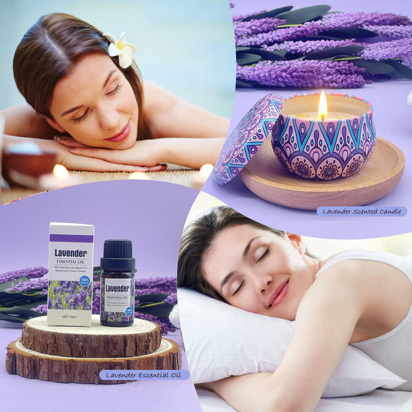 Bath Set Pamper Gifts For Women, Birthday Gifts For Her, Lavender Skin Care Gifts Ideas For Mum, Best Friend, Sister, Relaxation SPA Ladies Self Care Hampers, Female Anniversary Birthday Presents