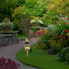 Hemobllo Torch Canister for Garden Outdoor Torch Container with Wick and Metal Cap Easy Fill Fuel Holder for Patio Backyard Lighting