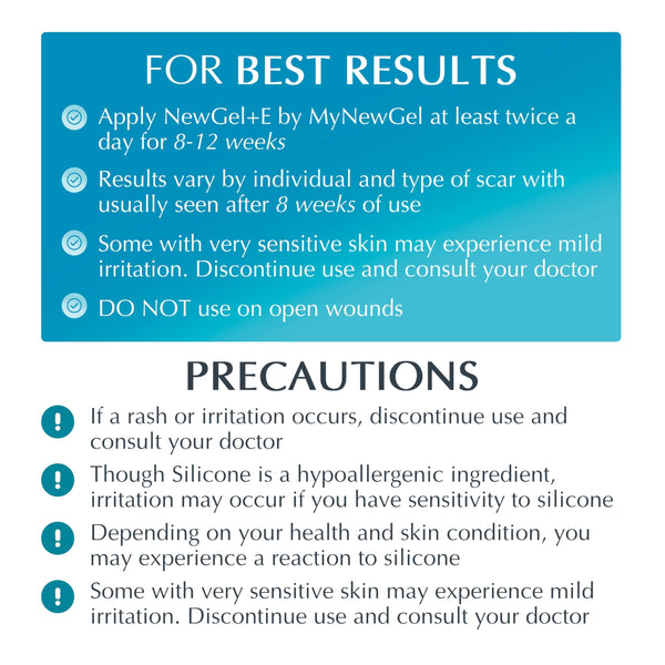 MyNewGel Advanced High-Potency Silicone Scar Gel with Vitamin E for Old, New Scars, Surgery, Keloids, Burns, and Facial Blemish Scars, NewGel Plus by MyNewGel (15 Grams) - 0.50 oz
