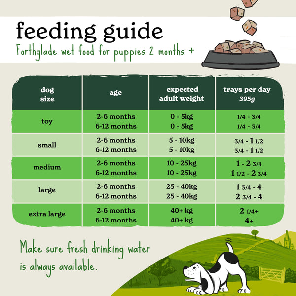 Forthglade Wet Puppy Food Variety Pack (18 x 395g Trays) - Grain Free & Hypoallergenic Dog Food, Lamb with Liver & Vegetables, Complete Meals for Puppies 2-12 Months