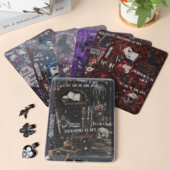 Berirexrion Inserts Cardstock for Clear Case - 11 PCs Dark Romance Back Skin Decal Card Dust Plug Charms for Kindle Paperwhite 11th 12th Generation 6.8" Accessories for E-Reader Book Lover Reader Gift