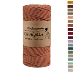 GARNIYARN Makramee Garn 3mm x 100m Terracotta