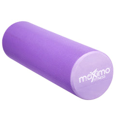 Maximo Fitness Foam Roller - Exercise Rollers for Trigger Point Self Massage and Muscle Tension Relief, 15cm x 45cm Massager for Back, Legs, Workouts, Gym, Pilates and Yoga, Purple