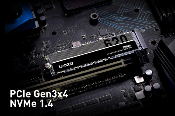 Lexar NM620 256GB SSD, M.2 2280 PCIe Gen3x4 NVMe 1.4 Internal SSD, Up to 3500MB/s Read, 1300MB/s Write, 3D NAND Flash Internal Solid State Drive for PC Enthusiasts and Gamers (LNM620X256G-RNNNG)