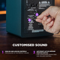M-AUDIO BX3 Pair 3.5-inch Studio Monitors, HD PC Speakers for Recording and Multimedia with Music Production Software