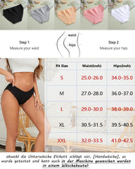 ALL OF SHE Cotton Underwear Women 5 Pack Ladies Knickers Multipack Soft Breathable Lace Trim Panties Comfortable Everyday Briefs-M