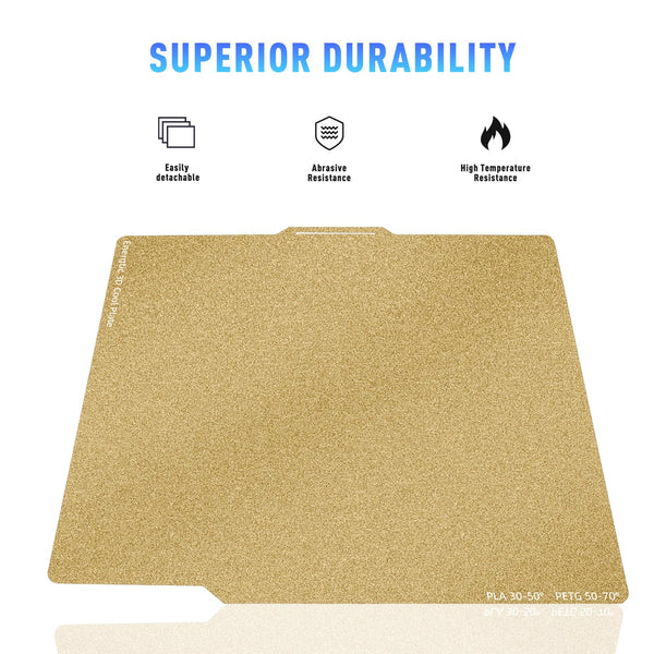 257 * 257mm A1 PEI Build Plate Double Sided Smooth Textured Heated Bed,Flexible Removable Spring Bed Plate for Bambu Lab A1/X1/X1C/X1E/P1P/P1S 3D Printer