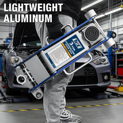 TCE 3 Ton Low Profile Trolley Jack, Aluminium & Steel Hydraulic Car Jack with Dual Piston Quick Lift Pump, Lifting Range 100-465 mm, Heavy Duty Floor Jack for Cars, SUVs & Low Clearance Vehicles
