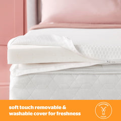 Silentnight Impress Memory Foam Mattress Topper - 5cm Thick Luxury Orthopedic King Size Mattress Topper for Back and Neck Pain - Removable Washable Cover