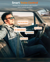 WOLFBOX G900 PRO Mirror Dash Cam with 8MP STARVIS IMX678, 12 inches Rear View Mirror Camera with Front 4K and Rear 2.5K, Included 128GB Card, Voice Control, 5.8GHz WiFi, Loop Recording, G-Sensor & GPS