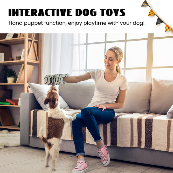 Nocciola 9 in 1 Halloween Zombie Mummy Dog Toys, Funny Plush Stuffed Squeaky Dog Chew Toys for Puppy, Small and Medium Size, Plush Stuffed Puzzle Toys for Dog Training Hide and Seek Dog Gifts