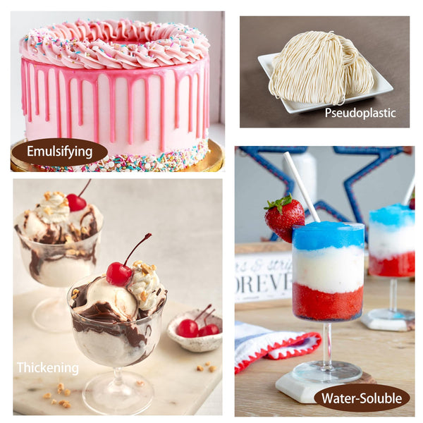 Sodium Alginate Powder - 114g Pure Sodium Alginate Food Grade Thickener Powder, Natural Gelling Agent for Desserts, Caviar Spheres Making, Ice Cream, Meatloaves, Vegan Stabilizer for Baking