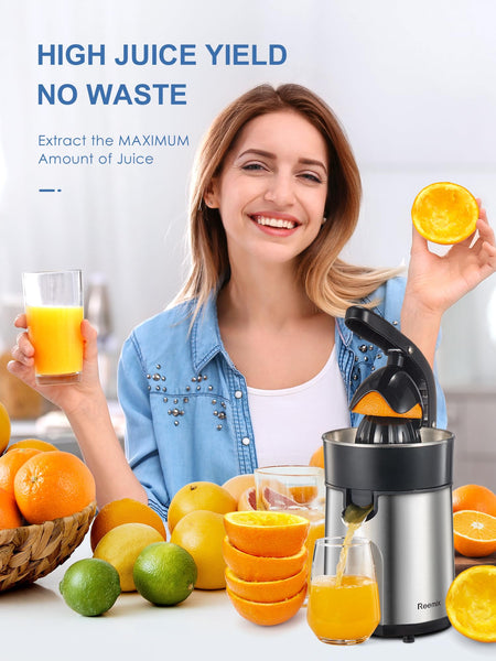 Reemix Electric Citrus Juicer, 85W, 300ml, Stainless Steel