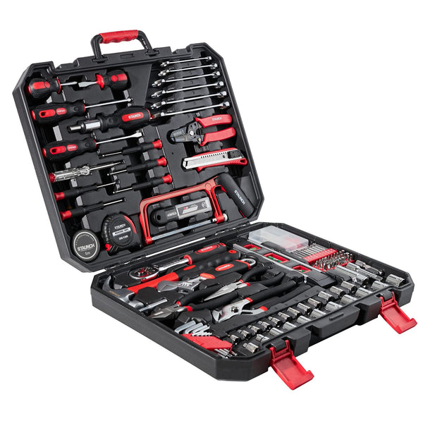 Tool Kit | Staunch 200 Piece Home and Office Tool Set | Complete Starter Tool Kit Set & Organiser Tool Box with Tools Included | General Household Tool Kits for Home with DIY Tools in Tool Case