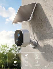 GNCC 2K/4MP Wireless Security Camera Outdoor, 2-Pack WiFi Solar CCTV
