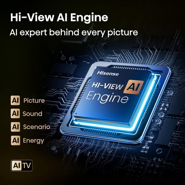Hisense 43" 43E78QTUK PRO 144Hz QLED Smart AI TV - Hi-View AI Engine, 144Hz Game Mode PRO, Dolby Atmos, Quantum Dot Colour with Freely, Disney +, YouTube, Netflix