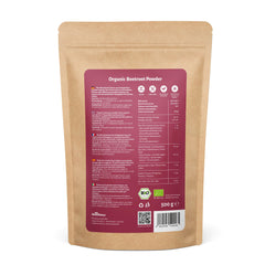 RheinNatur Organic Beetroot Powder 500g - 100% Beetroot Vegan Natural Ideal for Smoothies & Drinks Organic Quality