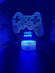 Personalised Gamer Gift 3D Effect Multicolour Led Light | Gamer Birthday, Fathers Day Gift, Christmas Gift