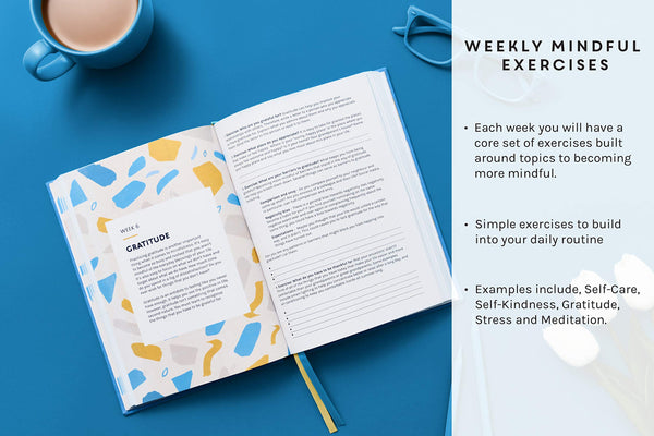 The Calm & Mindful Notebook – Guided Self Care Journal with Writing Prompts – A5 Gratitude Journal to Promote Mindfulness, Self Kindness, Meditation, and Stress Relief…