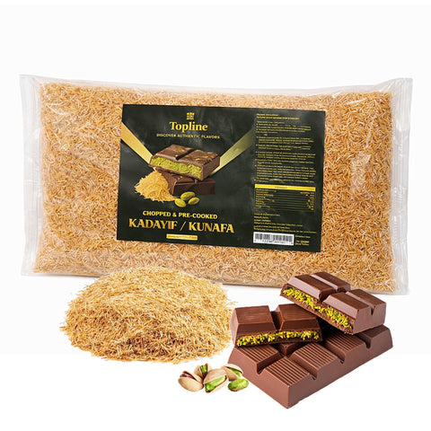 Roasted Kadayif Pastry for Dubai Chocolate - Chopped & Pre-Cooked 500g Kataifi Pastry Fillo Dough for Kunafa Bars, Kadayif Rolls or Dubai Chocolate Bar Pistachio